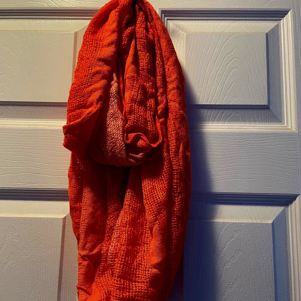orange ombre infinity scarf
